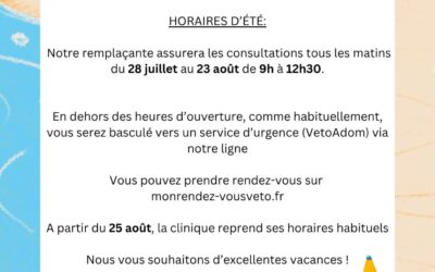 Horaires d’été